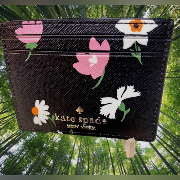 kate spade Leather Madison Floral Card Holder Double sided NWT - Picture 8 of 8